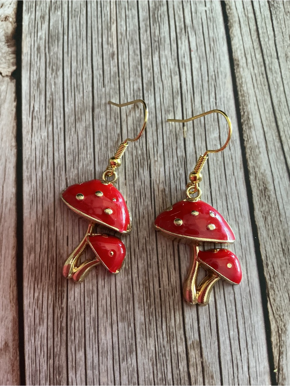 Red Mushroom Earrings